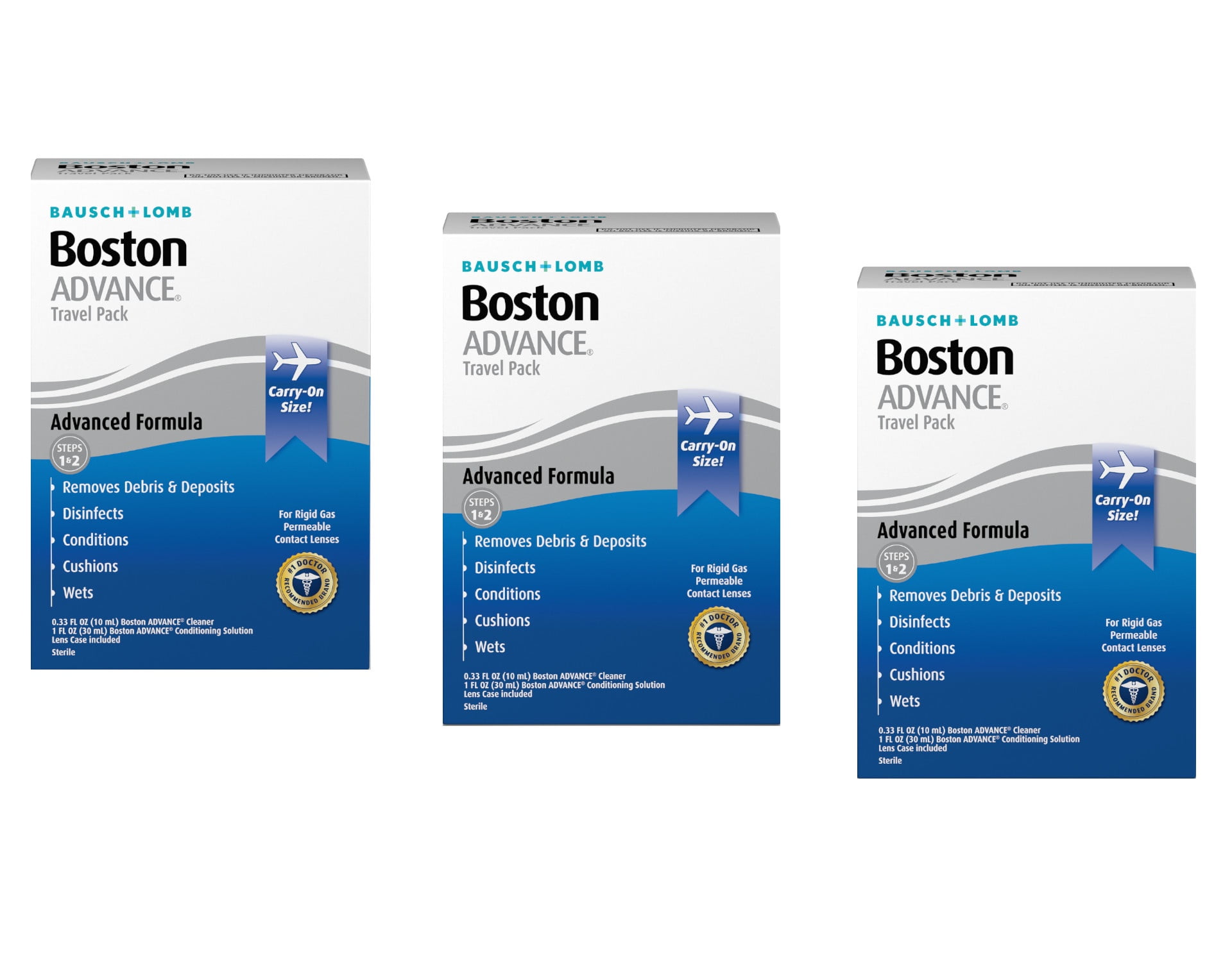 Bausch & Lomb Boston Advance Formula Travel Pack 1 Each (Pack of 3)