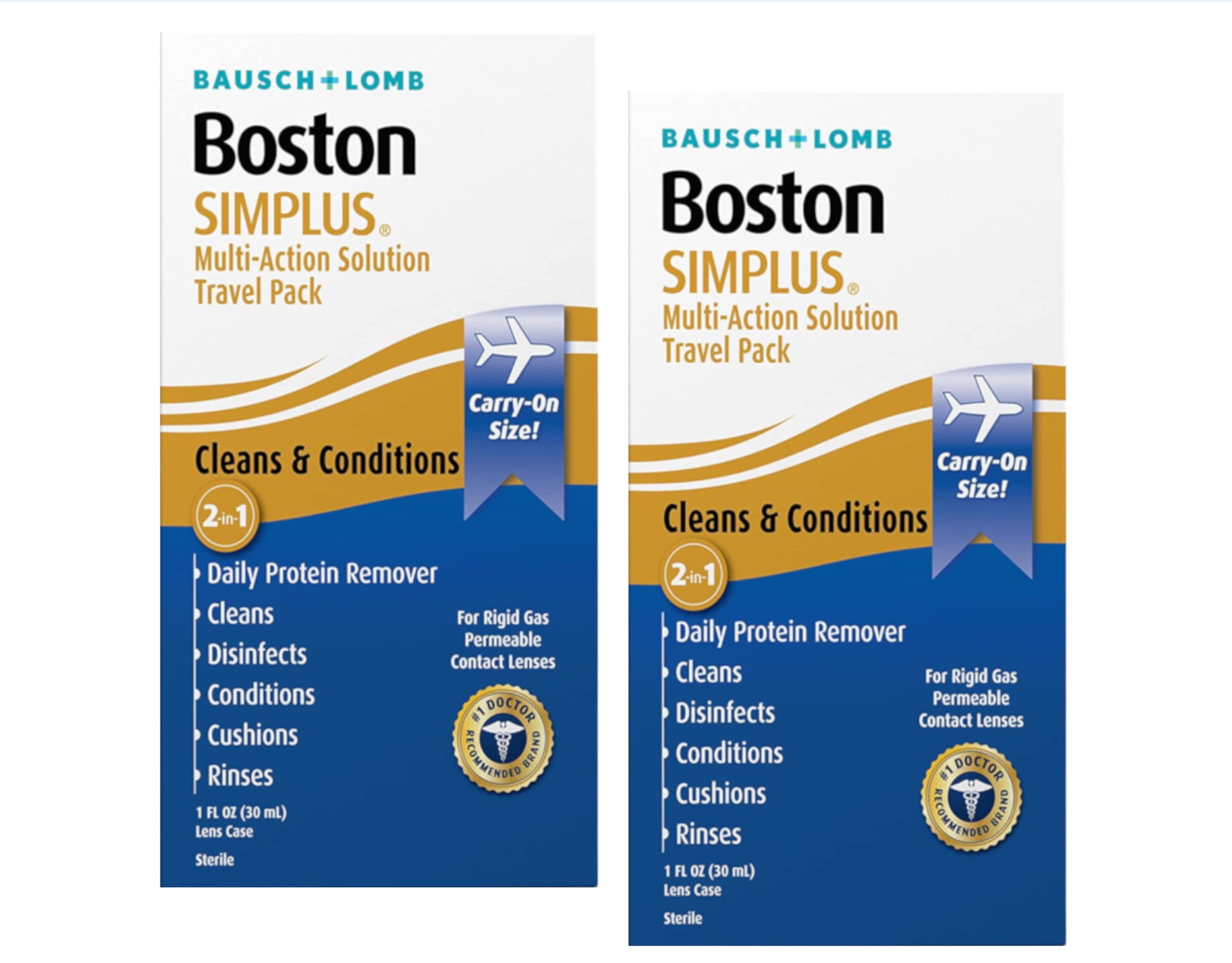 Bausch & Lomb Boston Simplus Multi-Action Solution Travel Kit 2pk