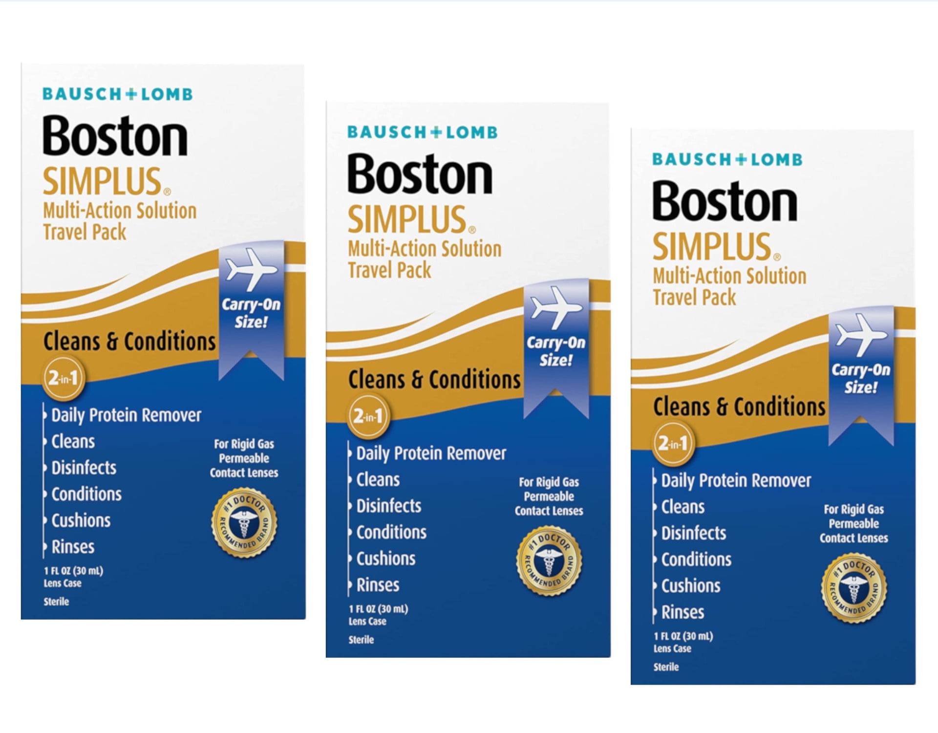Bausch & Lomb Boston Simplus Multi-Action Solution Travel Kit, 1oz ...
