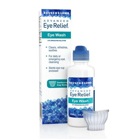 Advanced Eye Relief Eye Wash from Bausch & Lomb, Eye Irrigating Solution, 4 Fl Oz (118 mL) - Pack of 1