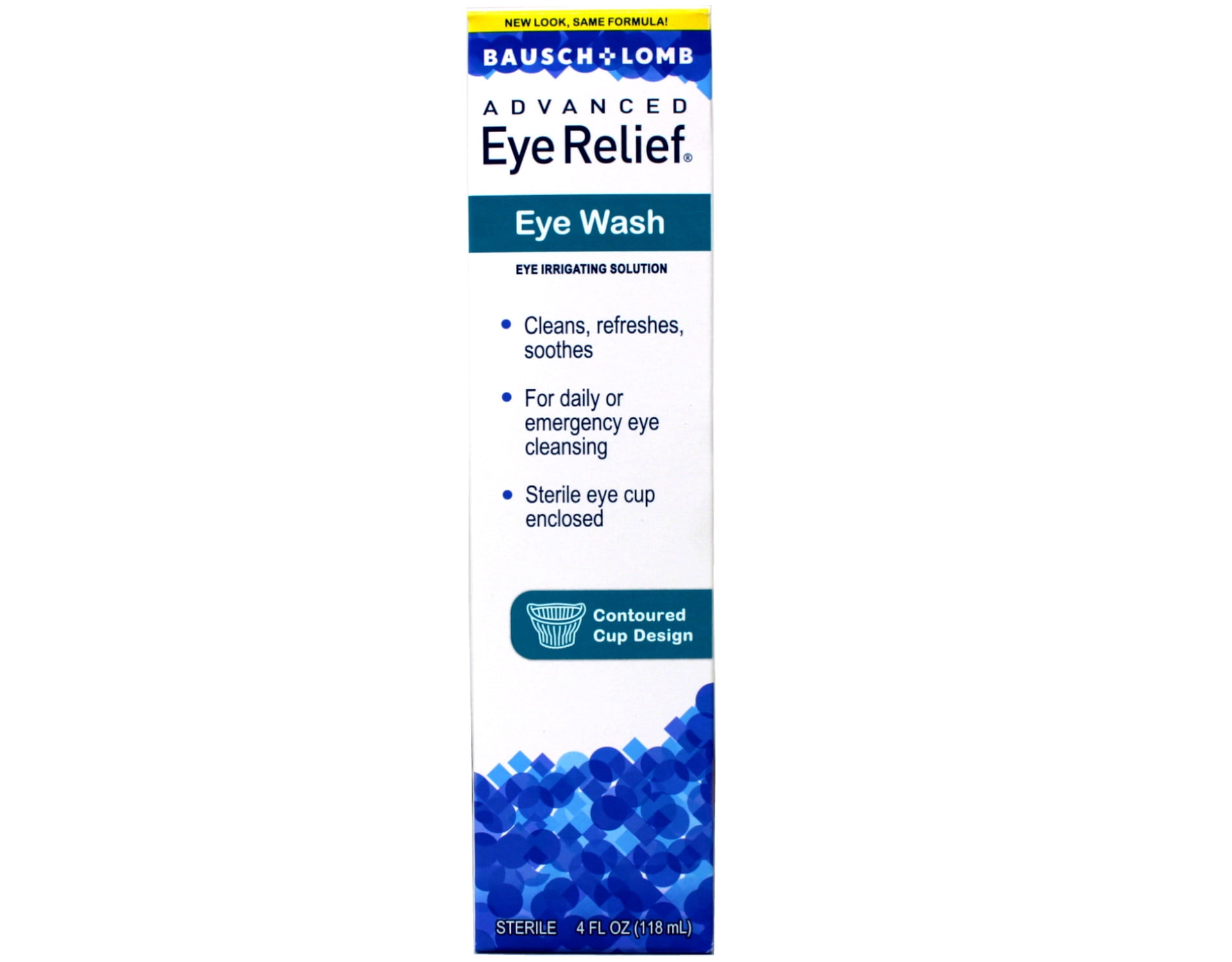 Bausch & Lomb Eye Wash Relief Solution that Cleans, Refreshes, and Soothes, 4 Fl Oz Pack of 1