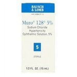 Bausch &amp;amp; Lomb Muro 128 Ophthalmic Solution, 0.5 oz