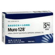 Bausch & Lomb Muro 128 Sodium Chloride Ointment 5% Twin Pack 1/8 Oz Each
