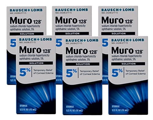 Bausch & Lomb Muro 128 Solution 5% 15 mL (Pack of 6)