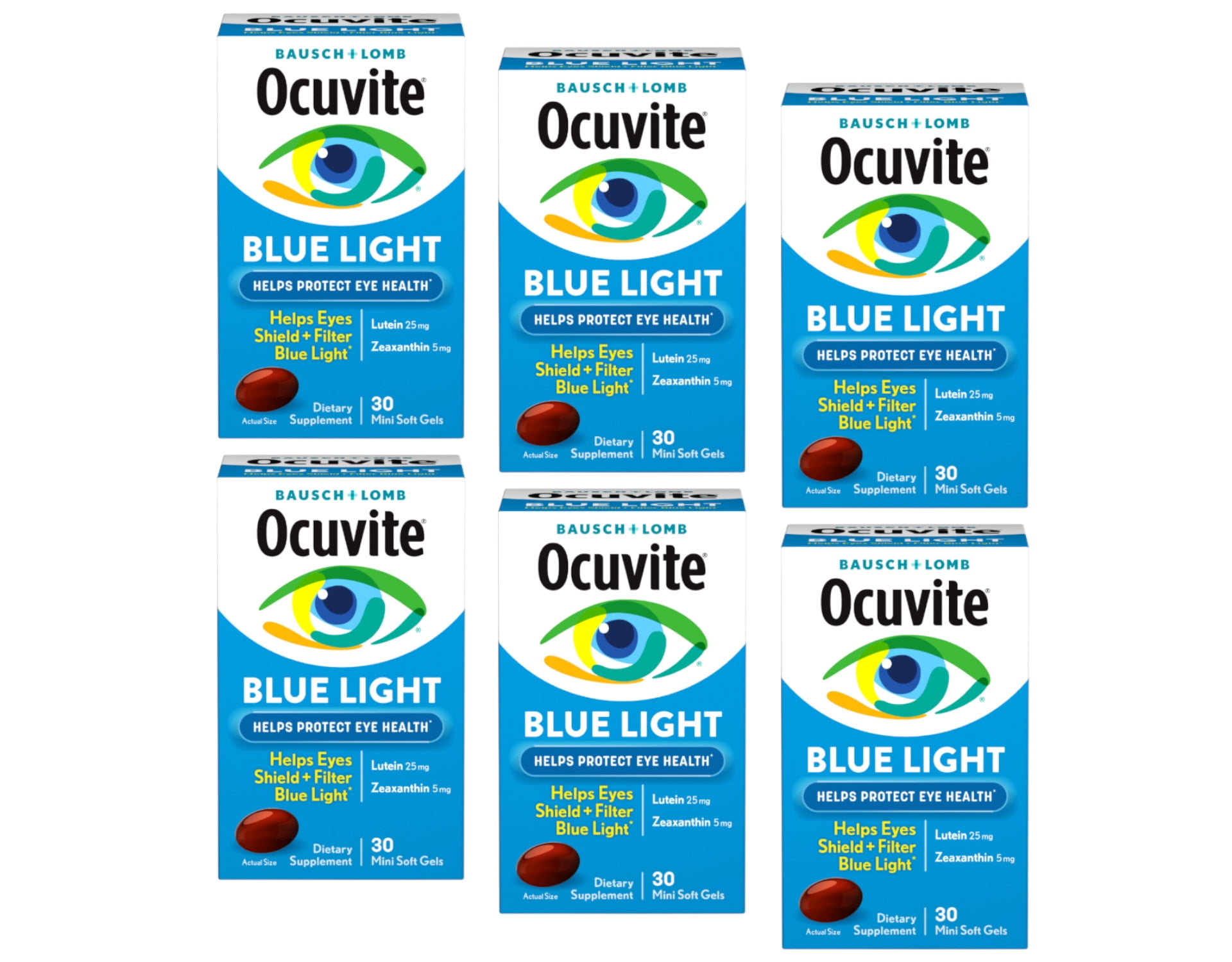 Bausch & Lomb Ocuvite Blue Light Eye Health Supplement Soft Gels, 30