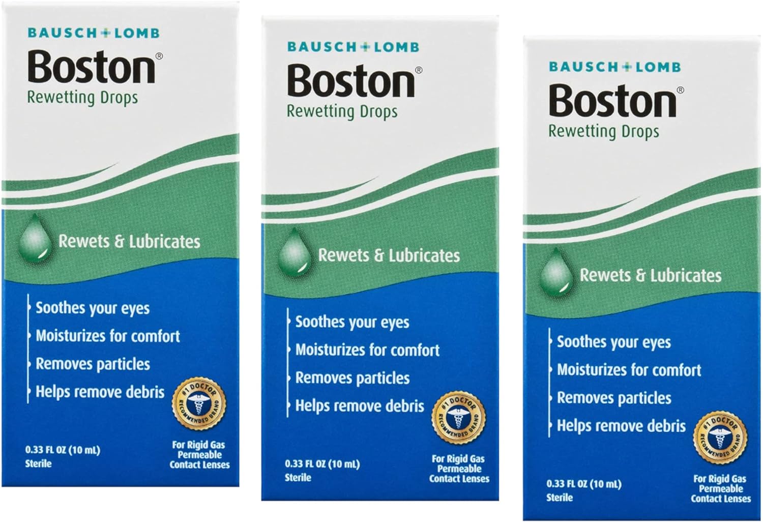 Bausch+Lomb Rewetting Drops for Rigid Gas Permeable Contact Lenses, 1/3