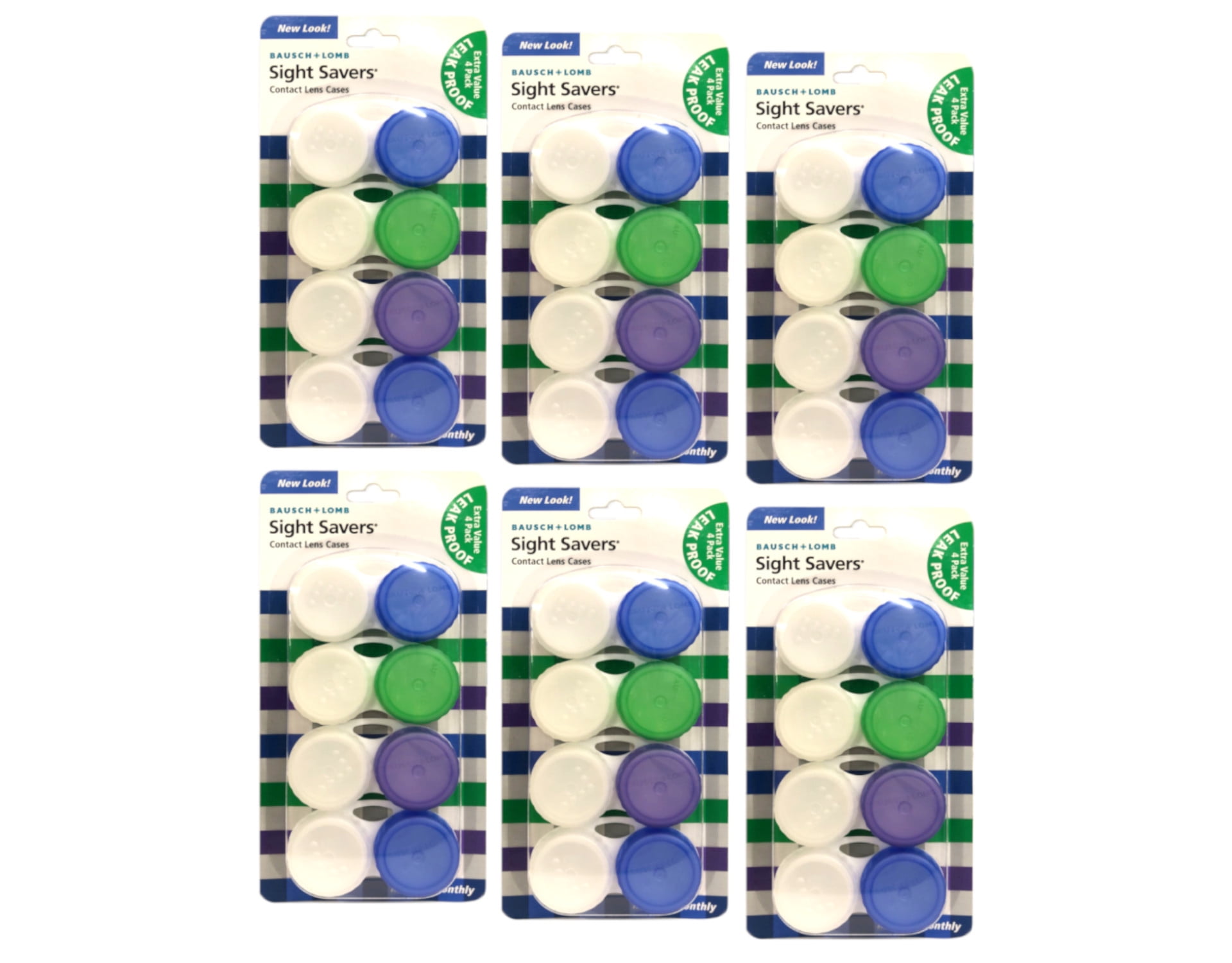 Bausch & Lomb Sight Savers Contact Lens Cases, 4 Count Pack of 6