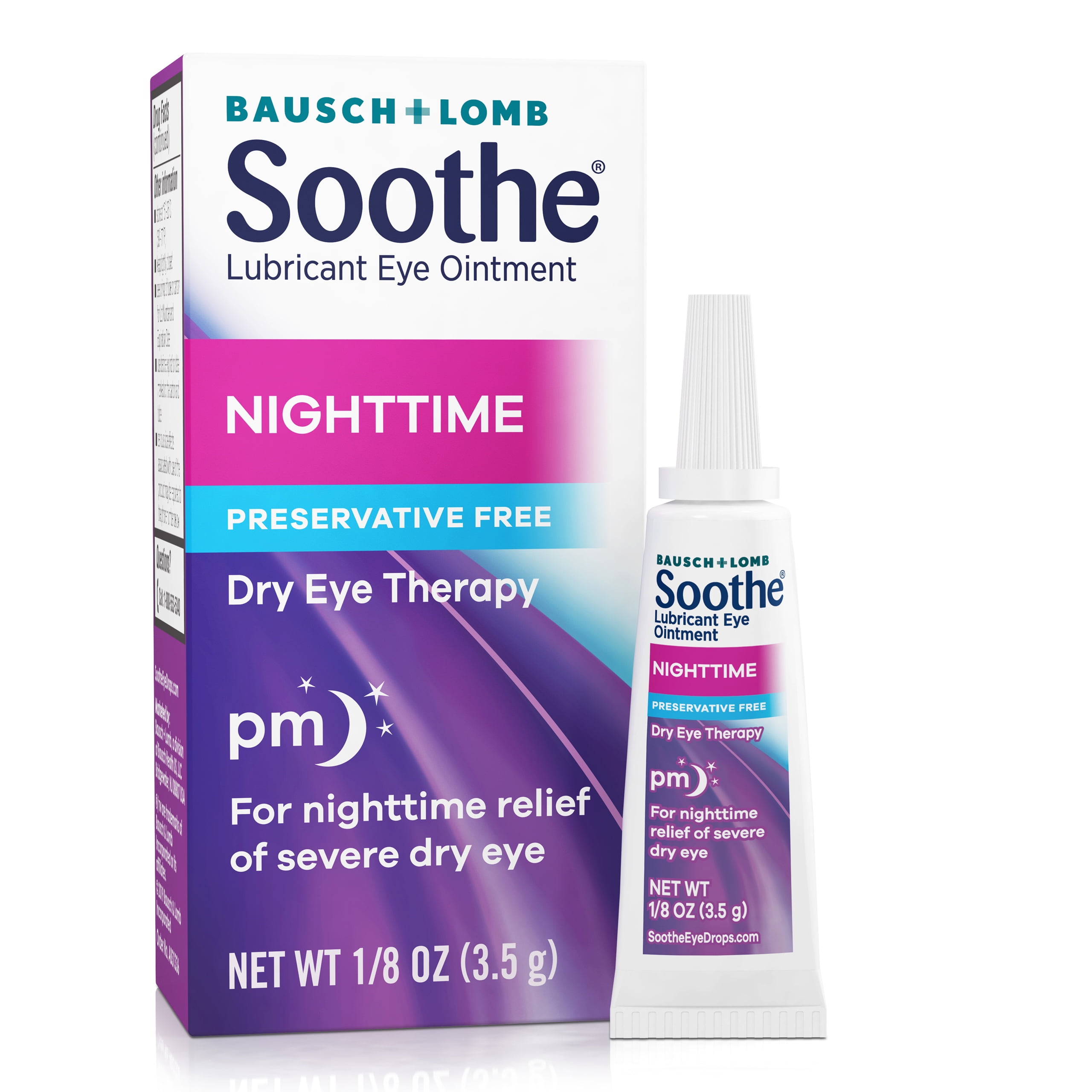 BAUSCH + LOMB Bausch & Lomb Soothe Dry Eye Lubricant Ointment Nighttime, 0.13 oz, 3 Pack