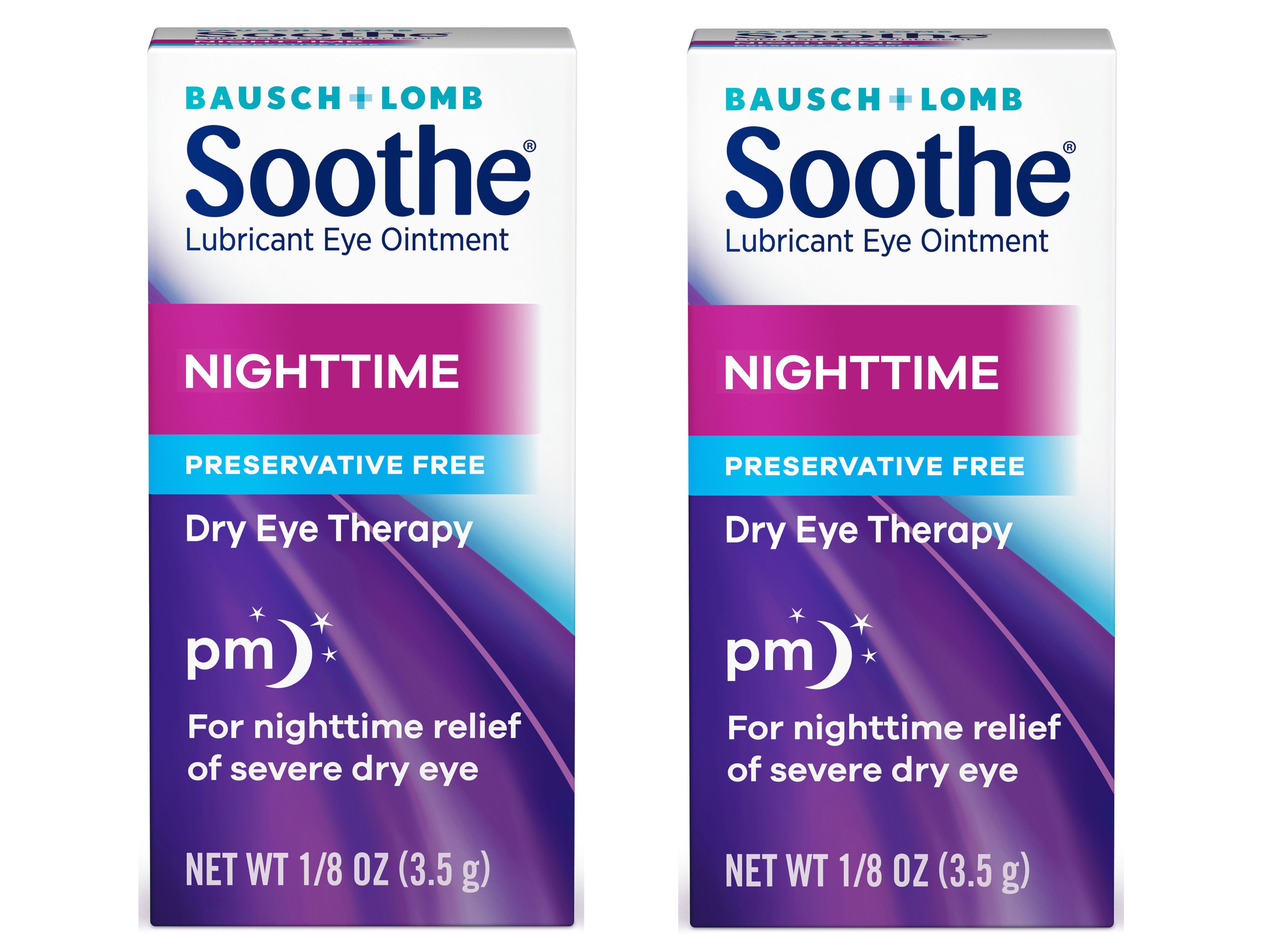 Bausch + Lomb Soothe Lubricant Eye Ointment Night Time, 0.13 oz, 2-Pack
