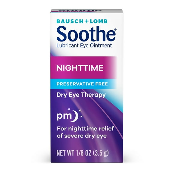Bausch & Lomb Soothe Lubricant Ointment Nighttime, Dry Eye Therapy, 1/8 Oz