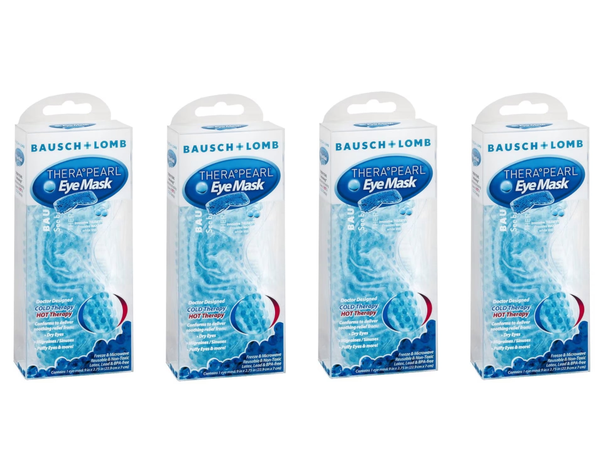 Bausch & Lomb Therapearl Cold & Hot Eye Mask 1 ea (Pack of 4