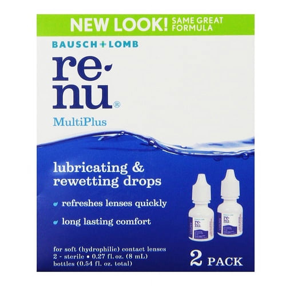 Bausch and Lomb Renu Multiplus Lubricating And Rewetting Drops For Soft