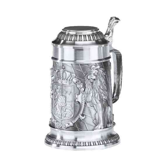 Bavaria 0.5 liter beer stein with a flat lid