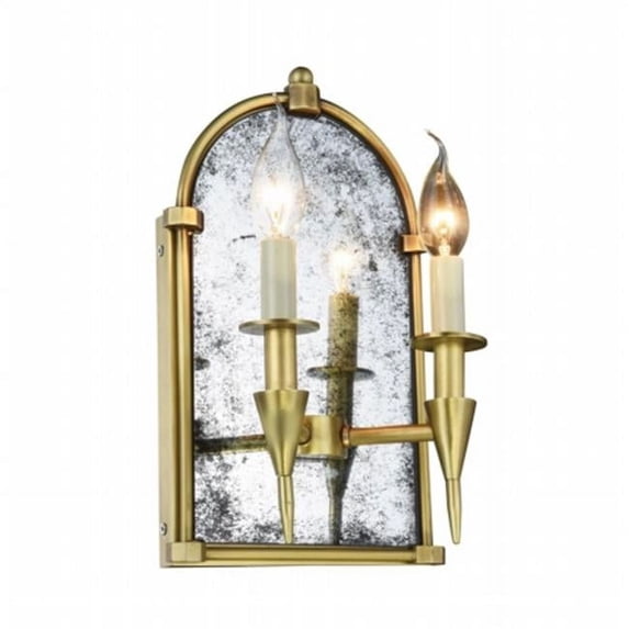 Bavaria Burnished Brass Wall Sconce, 14 x 8 in.
