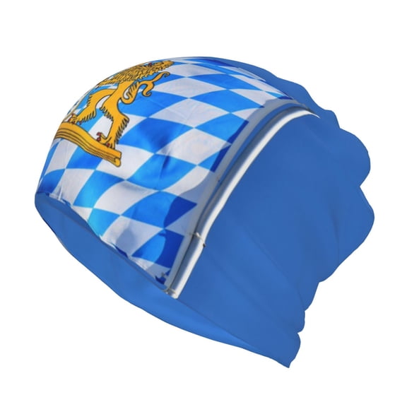 Bavarian-Flag Beanie Skull Cap Lightweight Hip Hop Dwarf Hat Beanie Hat For Women Men