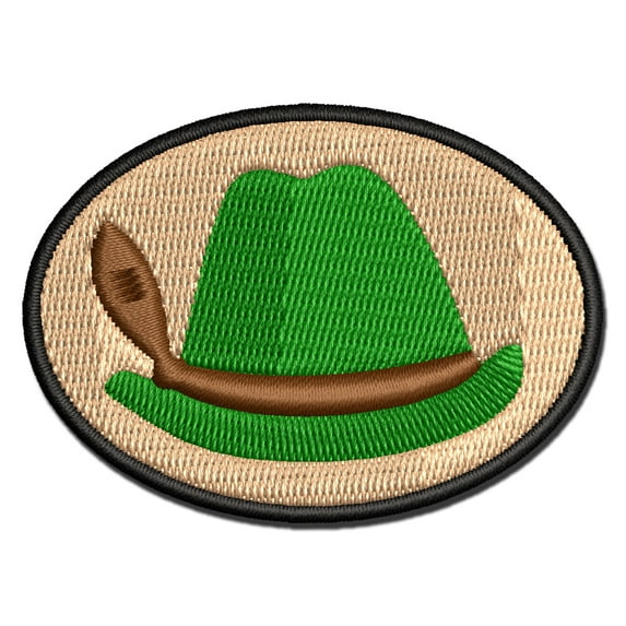 Bavarian Hat German Oktoberfest Applique Multi-Color Embroidered Hook & Loop Patch - 2.0 Inch Mini