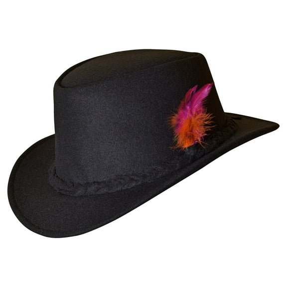 Bavarian Lederhosen Hat Black with Feather, Oktoberfest Hats for Men, German Dress Oktoberfest Costume Accessories