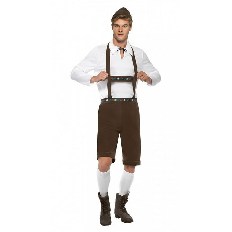 Bavarian Man Costume Adult Brown White Bavarian Man Costume Adult Brown White