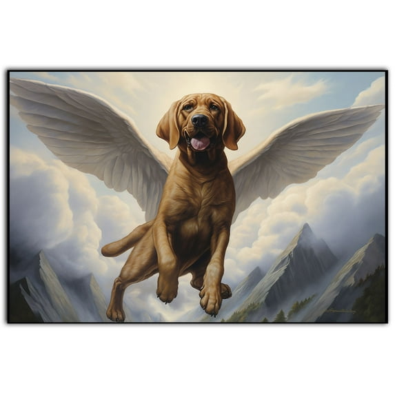 Bavarian Mountain Scent Hound Gift - Cat or Dog Pet Loss Gift for a Grieving Friend - Pet Remembrance Gift and Sympathy Photo Keepsake, wall paper, kitchen wall décor