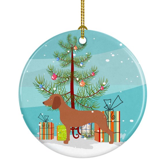 Bavarian Mountian Hound Christmas Ceramic Ornament
