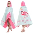 thumbnail image 1 of Bavilk Kids Hooded Bath Beach Towel Girls Boys Swim Pool Cover Up Super Absorbent Cute Cartoon Animal Full Vitality, 1 of 6