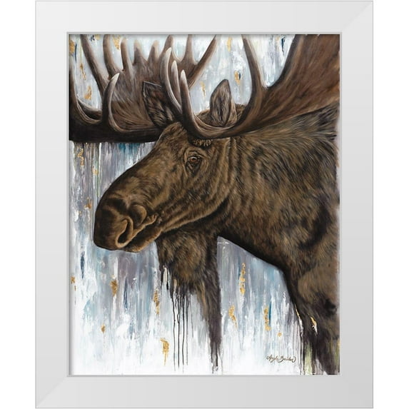 Bawden, Angela 12x14 White Modern Wood Framed Museum Art Print Titled - Brawny Bull
