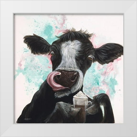 Bawden, Angela 20x20 White Modern Wood Framed Museum Art Print Titled - Moo Latte