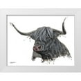 thumbnail image 1 of Bawden, Angela 24x19 White Modern Wood Framed Museum Art Print Titled - Ethel the Highland Cow, 1 of 4