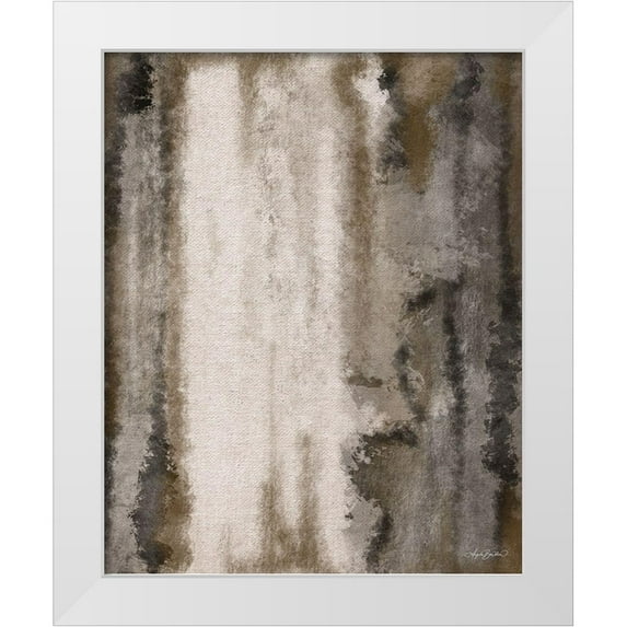Bawden, Angela 26x31 White Modern Wood Framed Museum Art Print Titled - Mocha Java Abstract 1