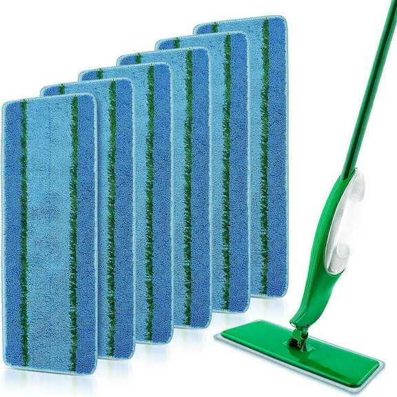 Baweave 6 Pack Upgraded Spray Mop Refills for Libman Freedom Spray Mop Washable Microfiber Spray Mop Replacement Head Reusable Wet Floor Cleaning Mop Pads