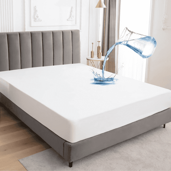 Baweave  Full Size Mattress Cover，Soft Breathable Waterproof Noiseless Bed Bug Mattress Protector Cover for Deep 6-14” Pad，1 Pack
