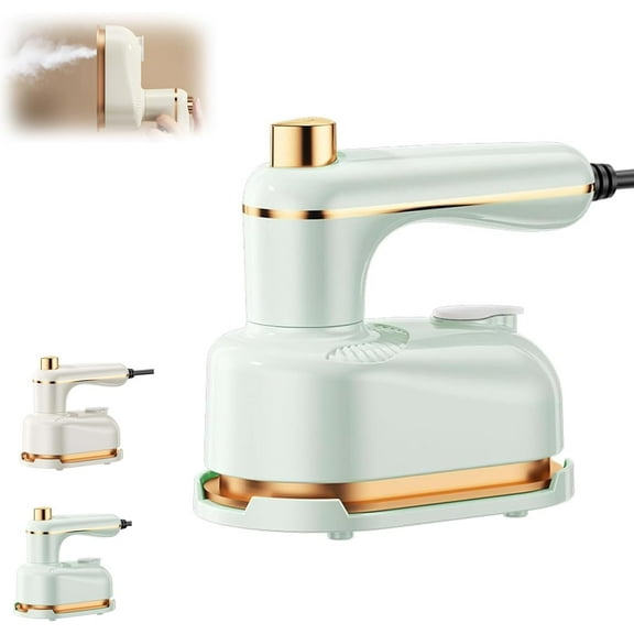 Baweilder Handheld Portable Iron,2 in 1 upgraded portable steam ironing iron for Clothes with Anti-Scald Base,15s Fast Heat,1s Ironing,For Dorm Travel,Sewing,Quilting,Handcraft (White-1PC)