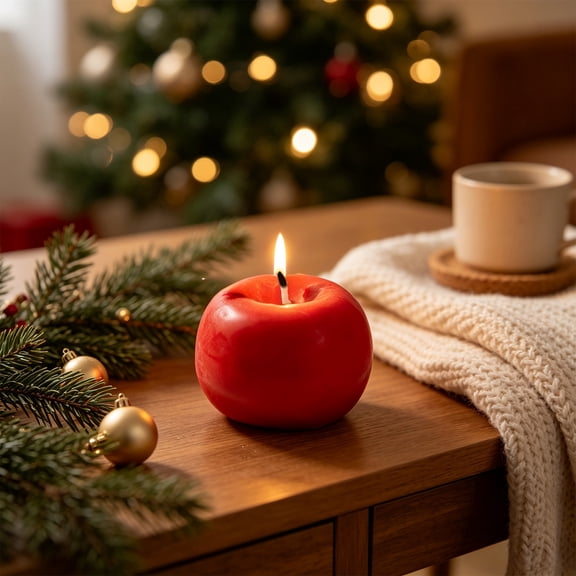 Bawilom Apples Shaped Scented Soy Wax Candles Farmhouses Fall Decor Cinnamons Apples Candle For Thanksgiving Centerpiece Home Kitchen Table Mantel Decoration Gift