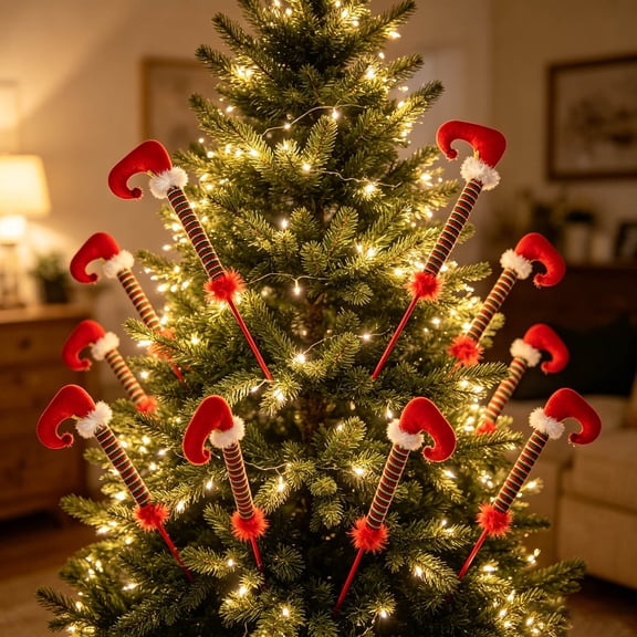 Bawilom Christmas Tree Pick Decorations Decorative Inserts Artificial Ornament Picks For Christmas Tree Wreath Garland Indoor Home Holiday Party Deco