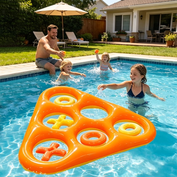 Bawilom Inflatable Water Interactive Strategy Game With Triangular Appearance With 6 Holes For Pool Party Beach