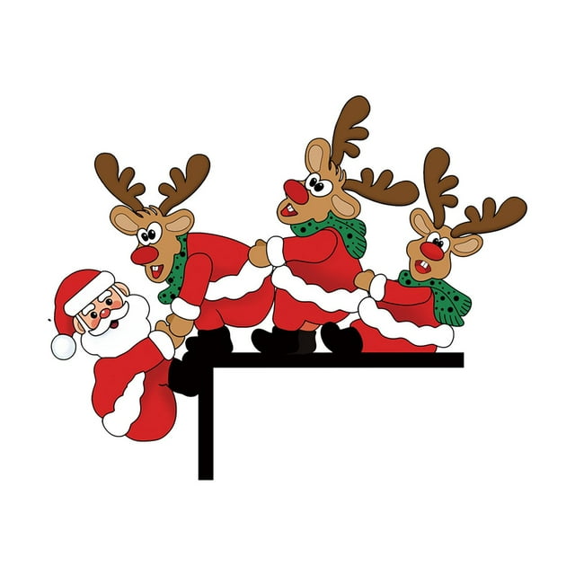 Bawuo 2024 Christmas Door Topper, Snowman & Santa Top, Perfect for Home