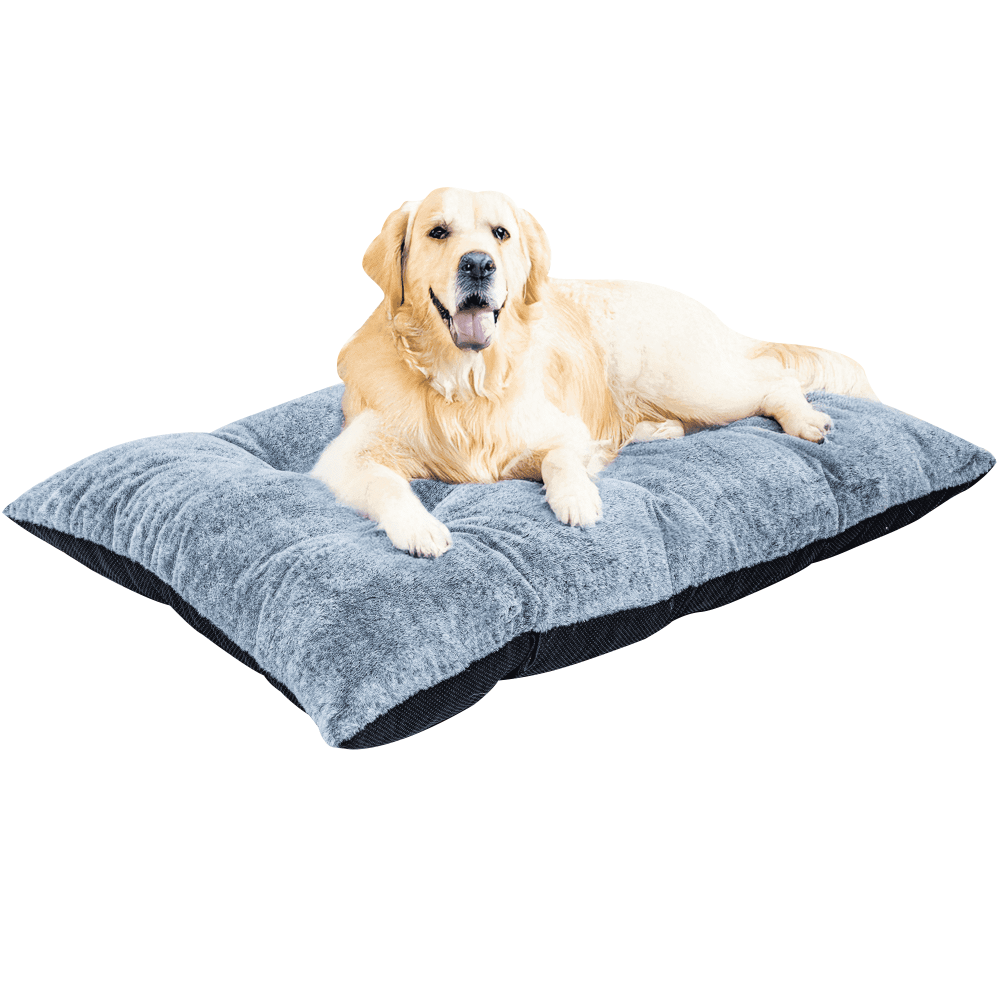 Baxluxe 43in Gray Orthopedic Dog Bed For Large Dogs, Waterproof and Machine Washable Removable Pet Bed Cover, with Egg Crate Foam Support and Non-Slip Bottom, XL （43.7 x 30.51 x 5.31Inches）