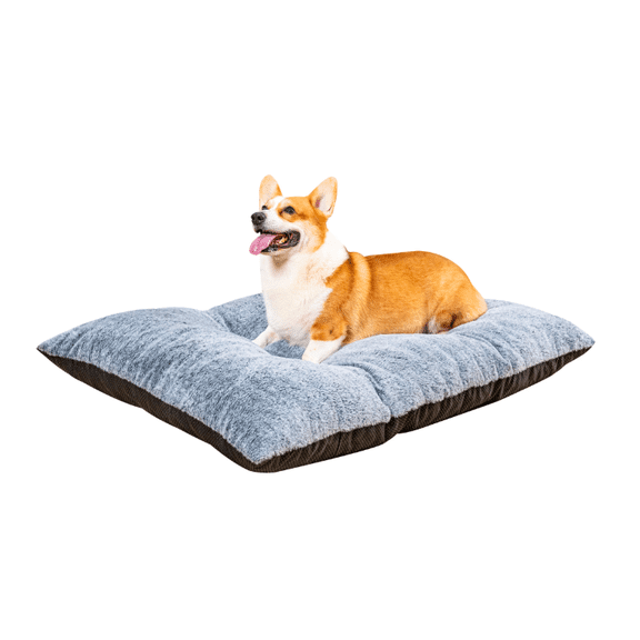 Baxluxe Fluffy Plush Faux Fur Dog Crate Bed Mat, Soft Calming Non-Slip Kennel Pad, Small (13x10x6 Inch)