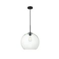 thumbnail image 1 of Baxter 1 Light Black Pendant With Clear Glass, 1 of 3