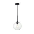 thumbnail image 1 of Baxter 1 Light Black Pendant With Clear Glass, 1 of 7