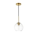 thumbnail image 1 of Baxter 1 Light Brass Pendant With Clear Glass, 1 of 3