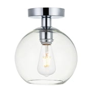Baxter 1 Light Chrome Flush Mount With Clear Glass