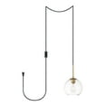 thumbnail image 1 of Baxter 1 Light brass plug-in pendant With Clear Glass, 1 of 5