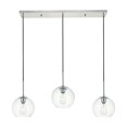 thumbnail image 1 of Baxter 3 Lights Chrome Pendant With Clear Glass, 1 of 6