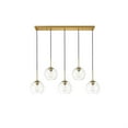 thumbnail image 1 of Baxter 5 Lights Brass Pendant With Clear Glass, 1 of 5