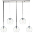 thumbnail image 1 of Baxter 5 Lights Chrome Pendant With Clear Glass, 1 of 3