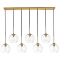 thumbnail image 1 of Baxter 7 Lights Brass Pendant With Clear Glass, 1 of 3