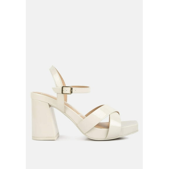 Baxter Criss Cross Block Heels Sandals