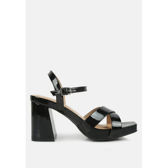 Baxter Criss Cross Block Heels Sandals