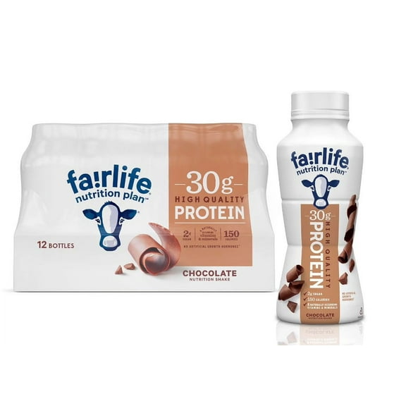 Fairlife Nutrition Protein Shakes - Pack of 12 | 30g Protein, Low Sugar, Lactose-Free | Delicious chocolate Flavors 11.5 fl., oz.  Baxter Expresss Packaging